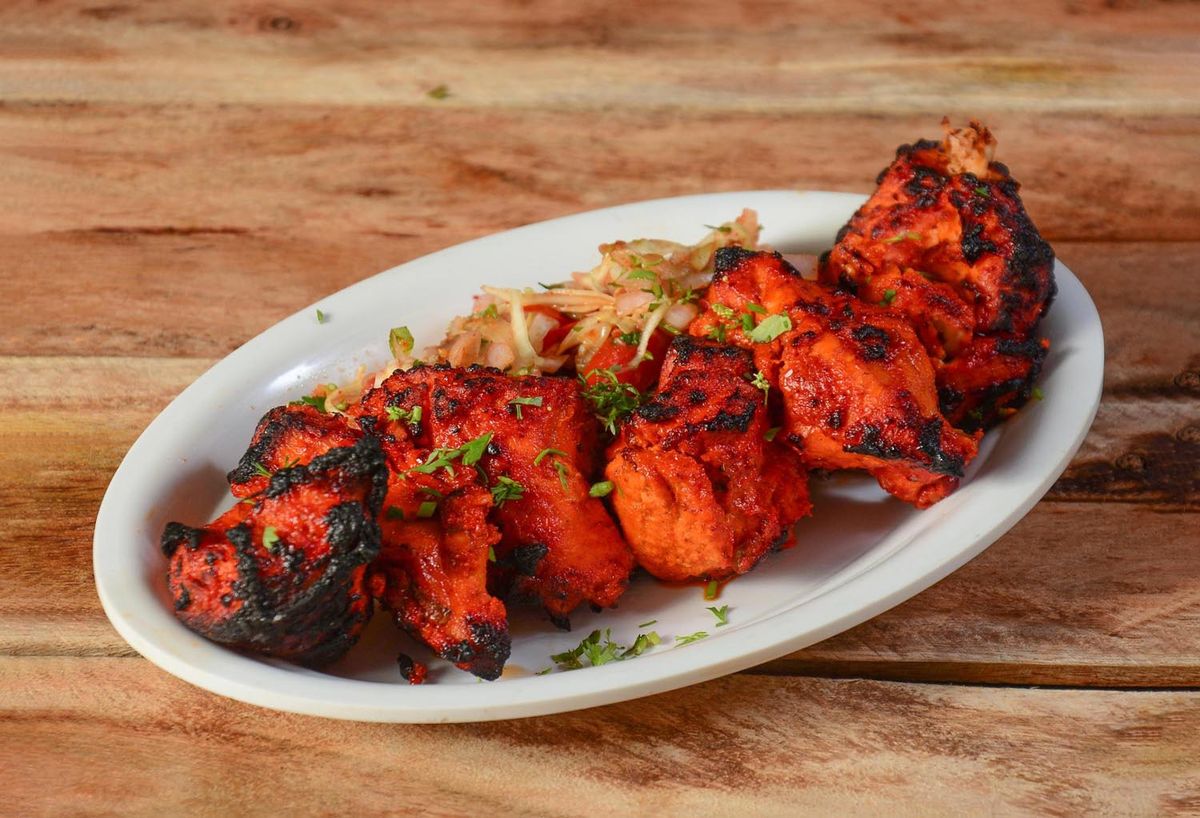 delicious chicken tandoori dish in a plate